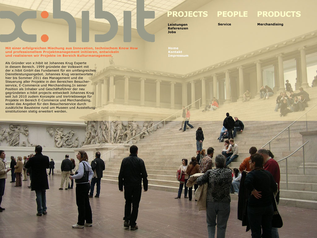 xhibit Entwurf Website